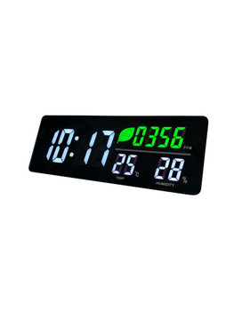 Alba Led Wall Clock With Co2 Level Temperature And Humidity Sensor Black - HORDG HORDGTL CO2