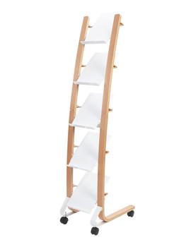 Alba Mobile Wooden Floor Stand 5 Shelves A4 format Literature Display H1650 X W3 DD5PMW BC