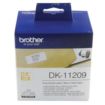 Brother Black on White Paper Small Address Labels Pack of 800 DK11209 BA62990