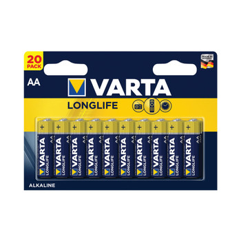 Varta Longlife AA Battery Pack of 20 04106101420 VR88237