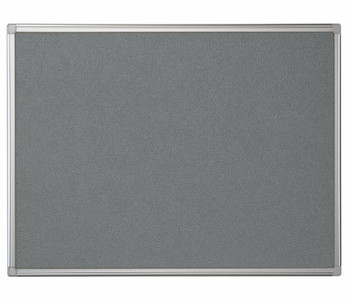 Bi-Office Maya Grey Felt Noticeboard Aluminium Frame 600X450mm FA0242170