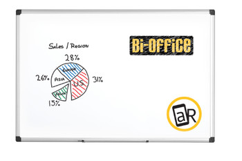 Bi-Office Maya Non Magnetic Melamine Whiteboard Aluminium Frame 1200X1200mm MA3812170