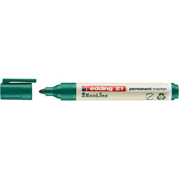 Edding 21 Ecoline Permanent Marker Bullet Tip 1.5-3Mm Line Green Pack 10 4-21004