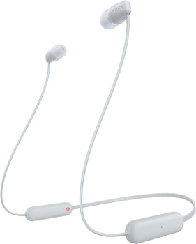 Sony Wi-C100 Headset Wireless In-Ear Calls Music Bluetooth White WIC100W.CE7