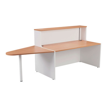 Jemini Reception Unit 1400mm with Extension Beech/White KF816364 KF816364