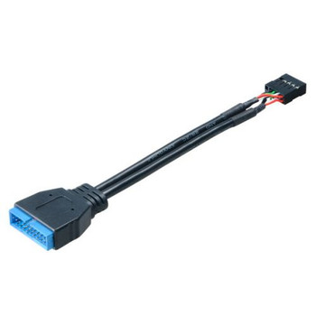 Akasa Usb 3.0 To Usb 2.0 Adapter Cable Usb 3.0 19-Pin Male To Usb 2.0 Inter AK-CBUB19-10BK