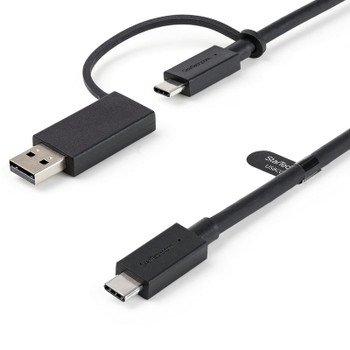 Startech.Com 1Ms Usb C Cable With Usb A Adapter Dongle Hybrid 2 In 1 With 100W P USBCCADP