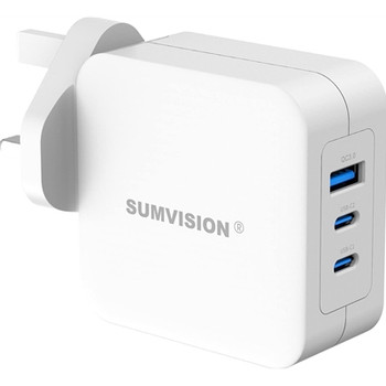 Sumvision Universal 3 Port Usb Laptop Wall Charger 100W Gan Multiport Usb Connec CHARGER-MAIN-GAN-USBC-100W-EZW