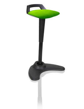 Dynamic Spry Stool Black Frame And Bespoke Colour Fabric Seat Myrrh Green - KCUP KCUP1209