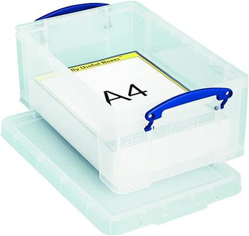Really Useful Plastic Storage Box  9 Litre Clear - 9CCB 9CCB