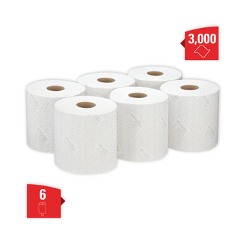 Wyl L10 Wiper Roll Control Centrefeed White Pack of 6 7406 KC05367