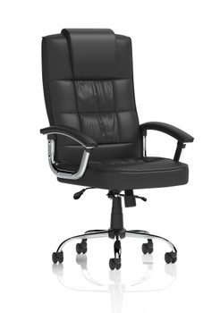 Moore Deluxe Executive Leather Chair Black With Arms EX000045 EX000045