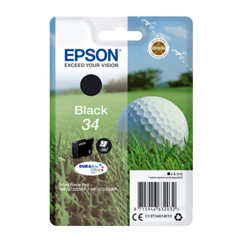 Epson Singlepack Black 34 DURABrite Ultra Ink C13T34614010 EP63203