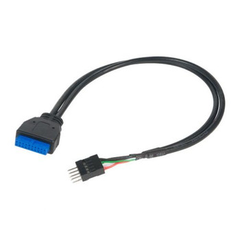 Akasa Usb 3.0 To Usb 2.0 Adapter Cable Usb 3.0 19-Pin Male To Usb 2.0 Inter AK-CBUB36-30BK