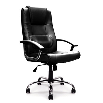 Nautilus Designs Westminster High Back Leather Faced Executive Office Chair With DPA2008ATG/LBK