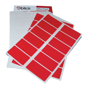 Blick Labels in Office Packs 25mmx50mm Red Pack of 320 RS019954 RS01991