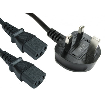 CMS Cables 2m  -2x C13 Splitter Cable RB-333W