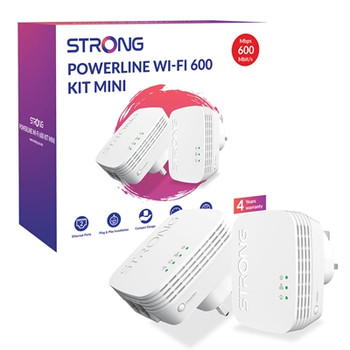 Strong POWERLWF600DUOMINI Av600 Mini Wi-Fi Powerline Kit 2 Pack POWERLWF600DUOMINIUK