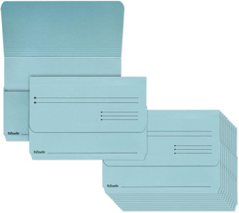 Esselte A4+ Manilla Document Wallets Blue Pack 25 15843 15843