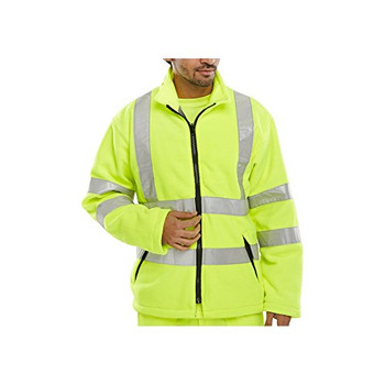 Beeswift Carnoustie Hi Vis Fleece Jacket Saturn Yellow Size L CARFSYL