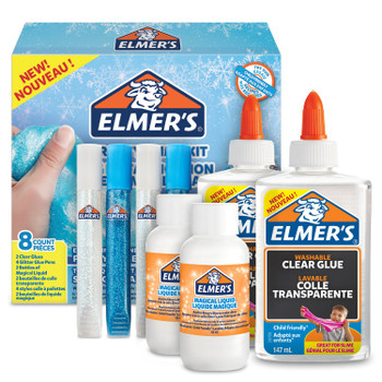 Elmers Glue Frosty Slime Kit inc Clear PVA Glue Glitter Glue Pens 2077254 2077254