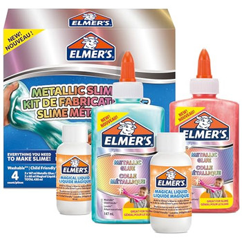 Elmers Metallic Slime Kit inc Metallic PVA Glue & Magical Liquid Slime 2109483 2109483
