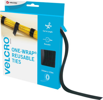Velcro Onewrap Reusable Ties Bk 10Mmx15m - 11808 11808