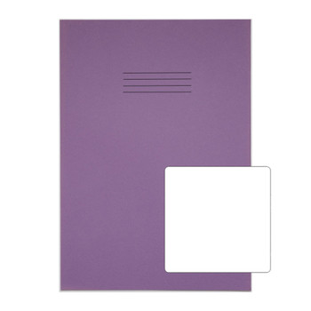 Rhino A4+ 13 X 9 " Oversized Exercise Book 80 Page Plain Purple Pack 50 - VDU080 VDU080-124-4