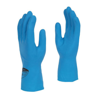 Shield Latex Rubber Household Gloves Medium Blue Pair - GR03/BLUEMEDIUM GR03/BlueMedium