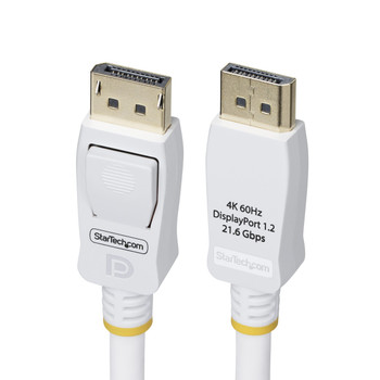 StarTech.com 6ft 1.8m White VESA Certified DisplayPort 1.2 Cable 4K 60Hz 21.6Gbp DP12-CABLE-6FTW StarTech.com 6ft 1.8m White VESA Certified DisplayPort 1.2 Cable 4K 60Hz 21.6Gbp DP12-CABLE-6FTW