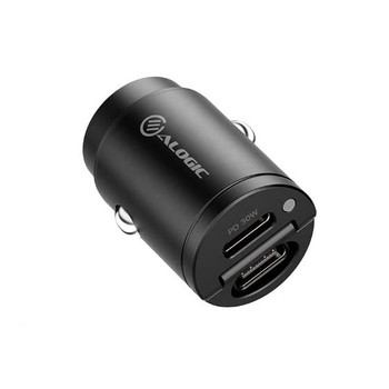 Alogic 30W Rapid Power Mini Car Charger 2xUSB-C CRCC30