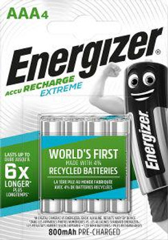 Energizer Aaa Rechargeable Battery Advanced Nimh Capacity 700Mah Lr03 1.2V Pack E300624405