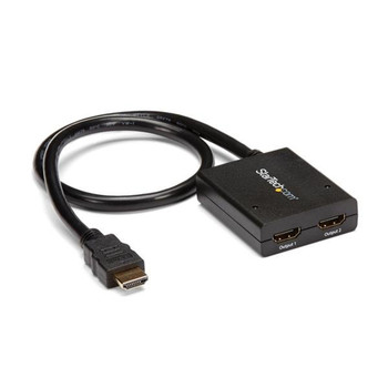 StarTech.com 4K HDMI 2-Port Video Splitter - 1x2 HDMI Splitter - Powered by USB ST122HD4KU