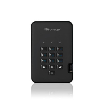 iStorage diskAshur2 256-bit 1TB USB 3.1 secure encrypted solid-state drive - Bla IS-DA2-256-SSD-1000-B