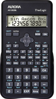 Aurora Scientific Calculator Twin Line Display Black - AX582BL AX582BL
