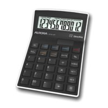 Aurora 12 Digit Semi Desktop Calculator Black - DT910P DT910P