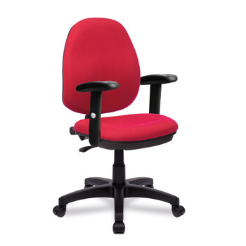 Nautilus Designs Java 100 Medium Back Single Lever Fabric Operator Office Chair BCF/I300/RD/ADT