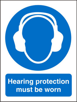 Seco Mandatory Safety Sign Hearing Protection Must Be Worn Semi Rigid Plastic 15 M002SRP150X200 Seco Mandatory Safety Sign Hearing Protection Must Be Worn Semi Rigid Plastic 15 M002SRP150X200