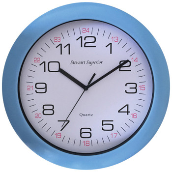 Seco Sandhurst Quartz Wall Clock 300Mm Diameter With Blue Surround - 2120I BLUE 2120I BLUE Seco Sandhurst Quartz Wall Clock 300Mm Diameter With Blue Surround - 2120I BLUE 2120I BLUE