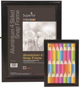 Seco A3 Snap Frame 25Mm Satin Black Finish - BLACKA3 BLACKA3 Seco A3 Snap Frame 25Mm Satin Black Finish - BLACKA3 BLACKA3