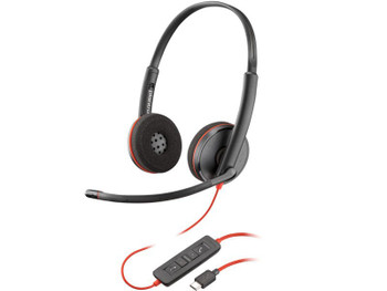 Hp Poly Blackwire 3220 Stereo Usb-C Wired Headset With Usb-C To Usb-A Adapter 8X228A6