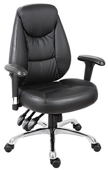 Portland Luxury Faux Leather Operator Office Chair Black - 6902PB - 6902PB