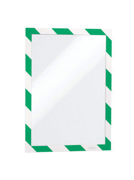 Durable Duraframe Security Self-Adhesive A4 Green/White Pack 2 - 4944131 4944131