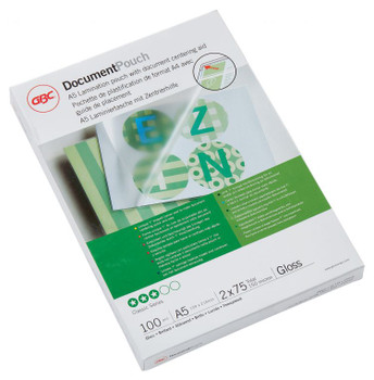 GBC 3740451 A5 Gloss Document Pouch 75 micron 100Pk 3740451