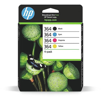 Hp 364 Black And Colour Standard Capacity Ink Cartridge 6Ml 3X 3Ml Multipack - N N9J73AE
