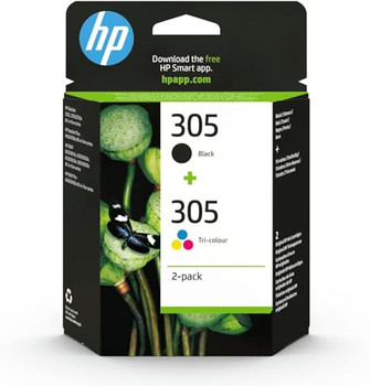 Hp 305 Black Tri- Colour Standard Capacity Ink Cartridge Twinpack 2.2Ml + 2Ml Pa 6ZD17AE