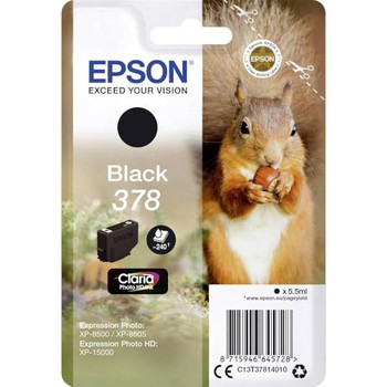 Epson 378 Squirrel Black Standard Capacity Ink Cartridge 5.5Ml - C13T37814010 C13T37814010 Epson 378 Squirrel Black Standard Capacity Ink Cartridge 5.5Ml - C13T37814010 C13T37814010