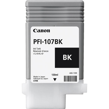 Canon Pfi107bk Black Standard Capacity Ink Cartridge 130Ml - 6705B001 6705B001