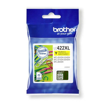 Brother High Capacity Yellow Ink Cartridge 1.5K Pages - LC422XLY LC422XLY