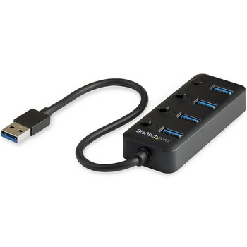 Startech.Com Usb3 4 Port Hub With On And Off Switches HB30A4AIB